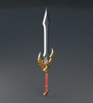 Fantasy blood sword 3D model