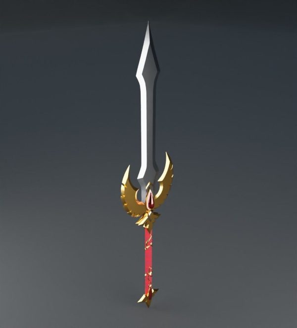 Fantasy blood sword 3D model