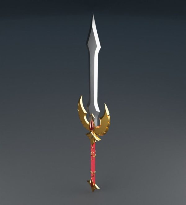 Fantasy blood sword 3D model