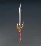 Fantasy blood sword 3D model