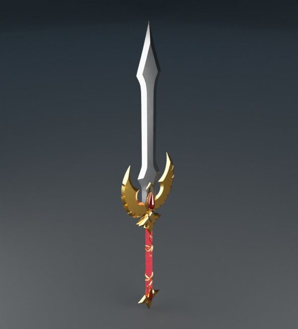 Fantasy blood sword 3D model