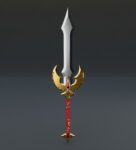 Fantasy blood sword 3D model