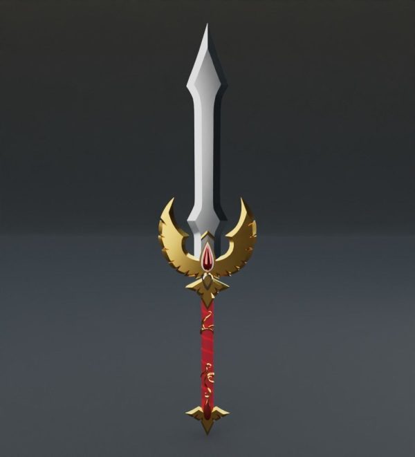 Fantasy blood sword 3D model