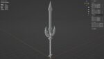 Fantasy blood sword 3D model