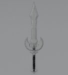 Fantasy blood sword 3D model