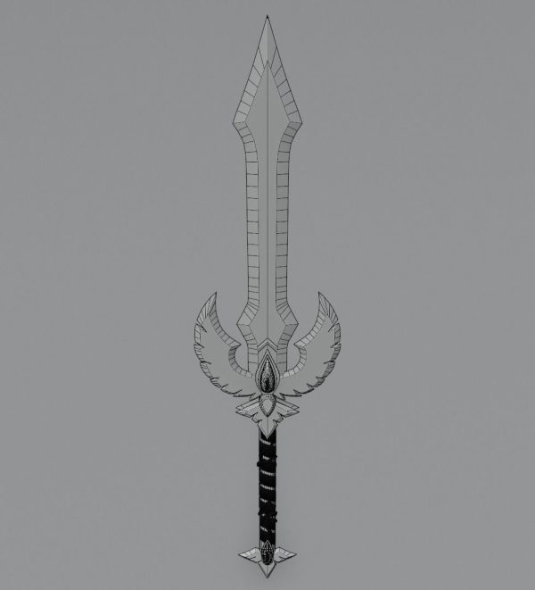 Fantasy blood sword 3D model