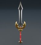 Fantasy blood sword 3D model