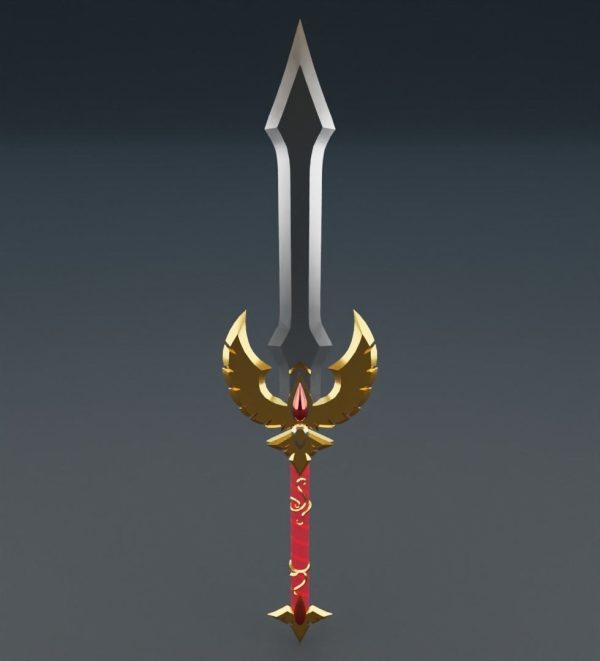 Fantasy blood sword 3D model