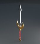 Fantasy blood sword 3D model