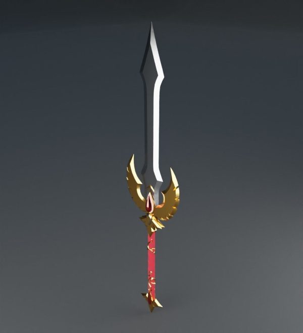 Fantasy blood sword 3D model