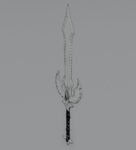 Fantasy blood sword 3D model