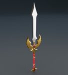 Fantasy blood sword 3D model