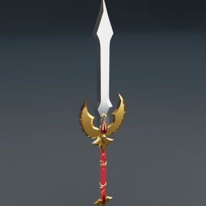 Fantasy blood sword 3D model