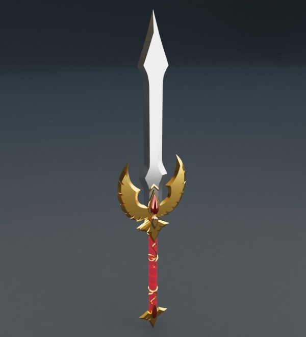 Fantasy blood sword 3D model
