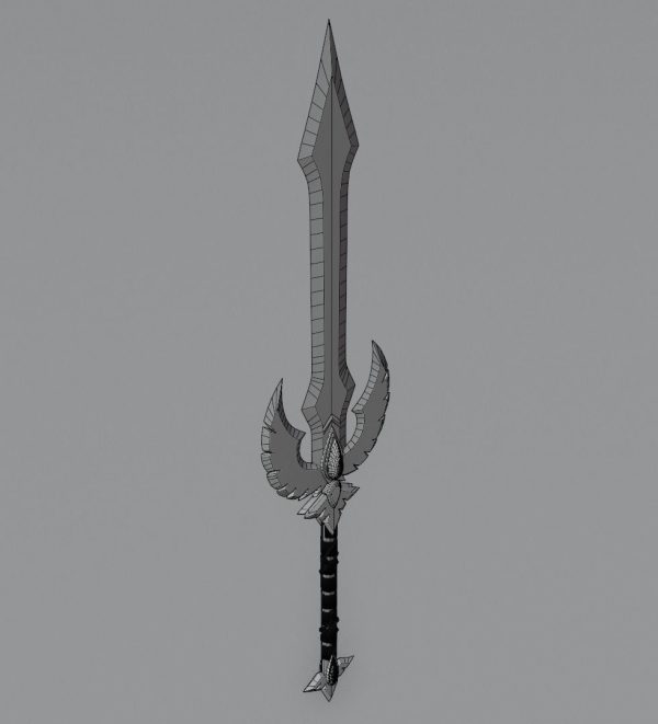 Fantasy blood sword 3D model