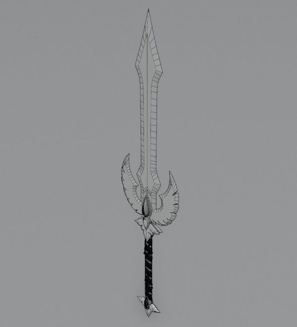 Fantasy blood sword 3D model