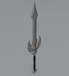 Fantasy blood sword 3D model