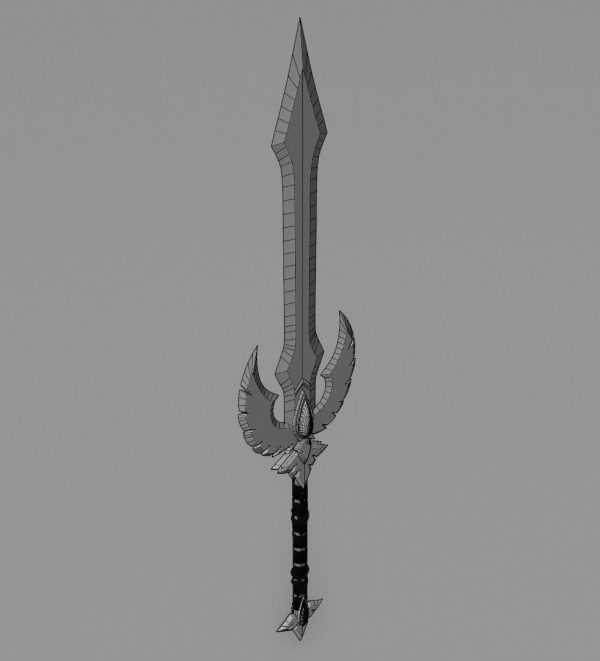 Fantasy blood sword 3D model