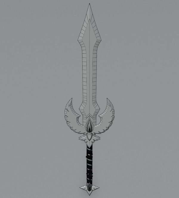 Fantasy blood sword 3D model