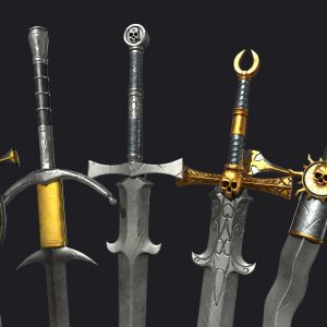 fantasy-weapons-pack-3d-model-low-poly-obj-fbx-blend