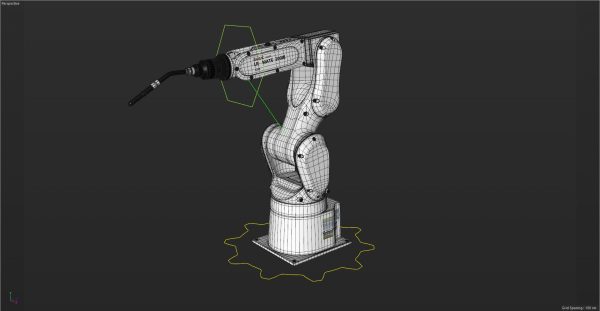 Fanuc LR MATE 200IB Cinema 4D Rigged Robotic Arm