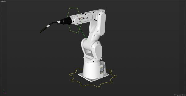 Fanuc LR MATE 200IB Cinema 4D Rigged Robotic Arm