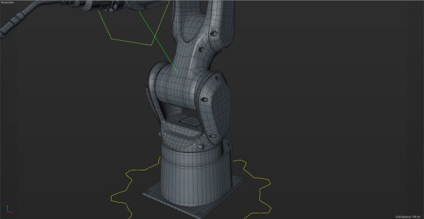 Fanuc LR MATE 200IB Cinema 4D Rigged Robotic Arm