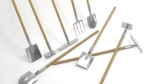 Farm tools PBR shovel fork rake spade hoe