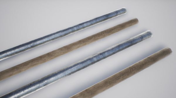 Fighting Arnis Sticks PBR Game Ready