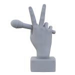 Figurine hand with a microphone