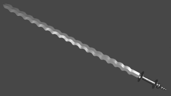 Flamberge sword with Khora handle