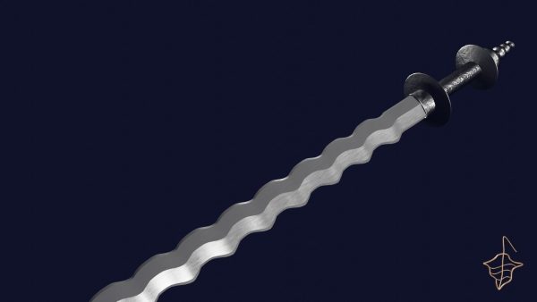 Flamberge sword with Khora handle