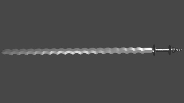 Flamberge sword with Khora handle