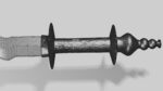 Flamberge sword with Khora handle