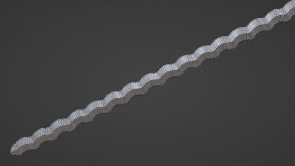 Flamberge sword with Langsax handle