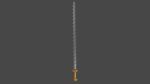 Flamberge sword with Langsax handle