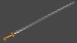 Flamberge sword with Langsax handle