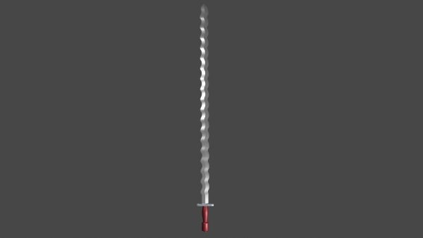 Flamberge sword with Xyphos handle