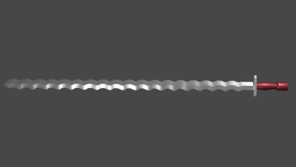Flamberge sword with Xyphos handle