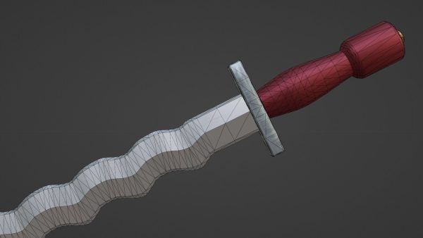 Flamberge sword with Xyphos handle