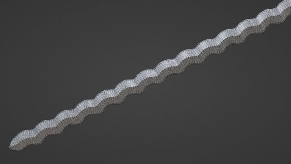 Flamberge sword with Xyphos handle