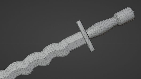 Flamberge sword with Xyphos handle