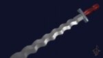 Flamberge sword with Xyphos handle