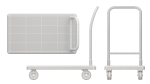 Flat Bed Self Assembly Stainless Steel Platform Trolley