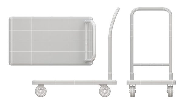 Flat Bed Self Assembly Stainless Steel Platform Trolley