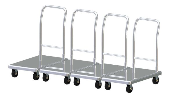 Flat Bed Self Assembly Stainless Steel Platform Trolley