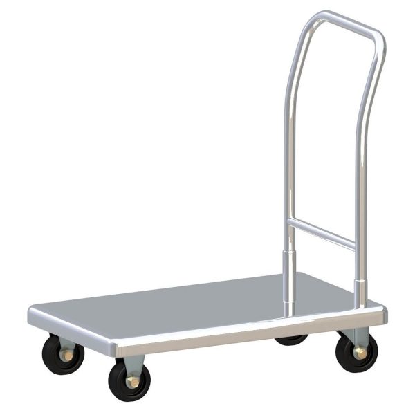 Flat Bed Self Assembly Stainless Steel Platform Trolley