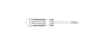 Flat Tip Screw Driver 2mm x 130mm Overall