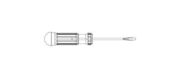 Flat Tip Screw Driver 2mm x 130mm Overall