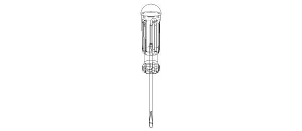 Flat Tip Screw Driver 2mm x 130mm Overall